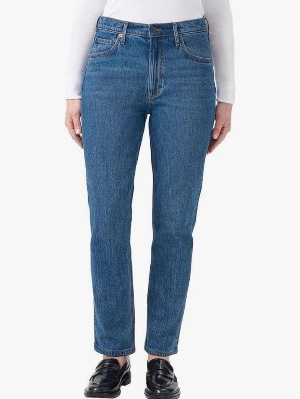 New With Tags Kirkland Signature Size 8 High-Rise Straight Blue Jeans